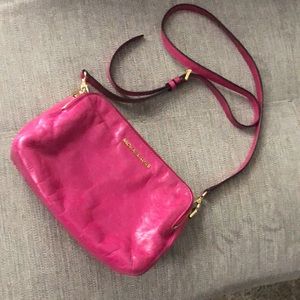 NWOT pink leather Michael Kors cross body bag